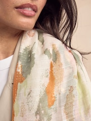 Pastel Print with Gold Foil Lightweight Scarf - Image 8 of 8