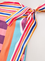 Multi Bright Stripe Maxi Length Sarong - Image 6 of 7