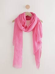 Pink Linen Scarf - Image 6 of 8