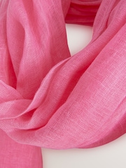 Pink Linen Scarf - Image 8 of 8