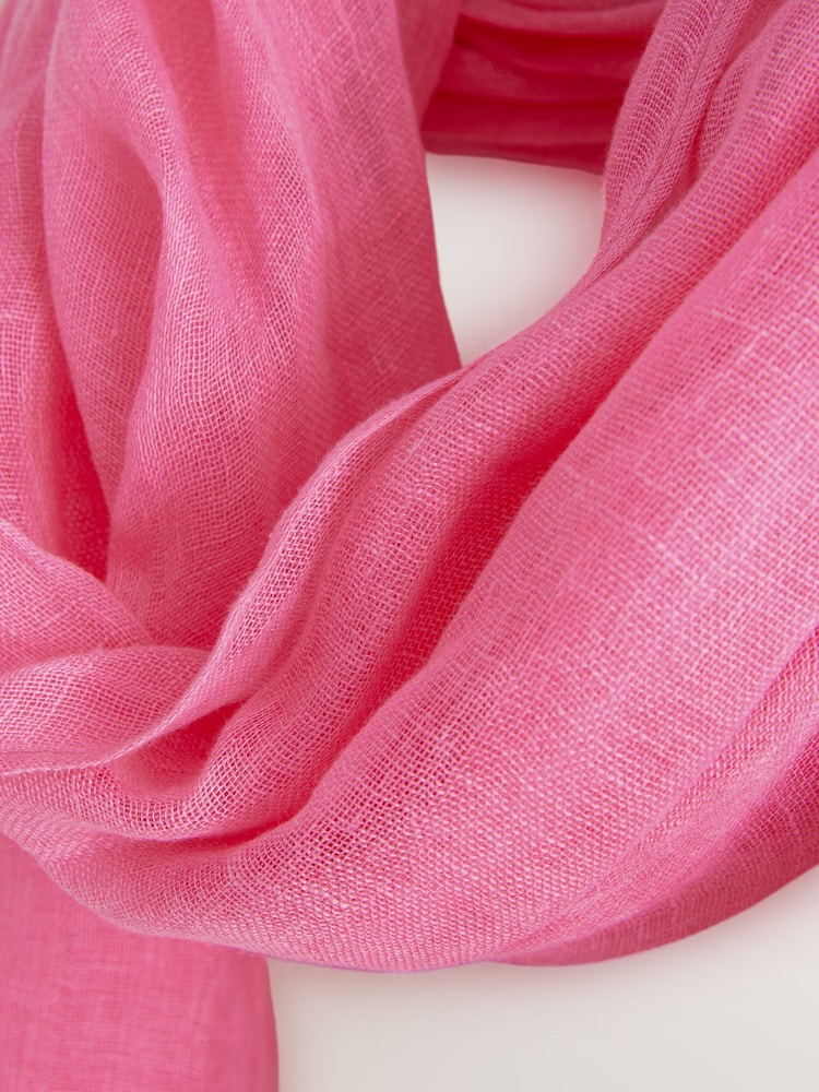 Pink Linen Scarf - Image 8 of 8