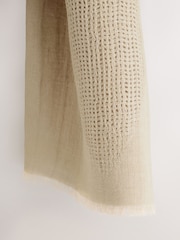 Stone Linen Lightweight 100% Linen Scarf - Image 9 of 10