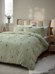 Green Christmas Tree Duvet Cover and Pillowcase Set - Image 1 of 4