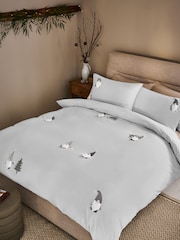 Grey Christmas Gonk Tufted Duvet Cover and Pillowcase Set - Image 10 of 10