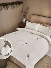 Grey Christmas Gonk Tufted Duvet Cover and Pillowcase Set - Image 2 of 10