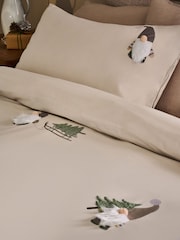 Grey Christmas Gonk Tufted Duvet Cover and Pillowcase Set - Image 3 of 10