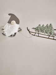 Grey Christmas Gonk Tufted Duvet Cover and Pillowcase Set - Image 6 of 10