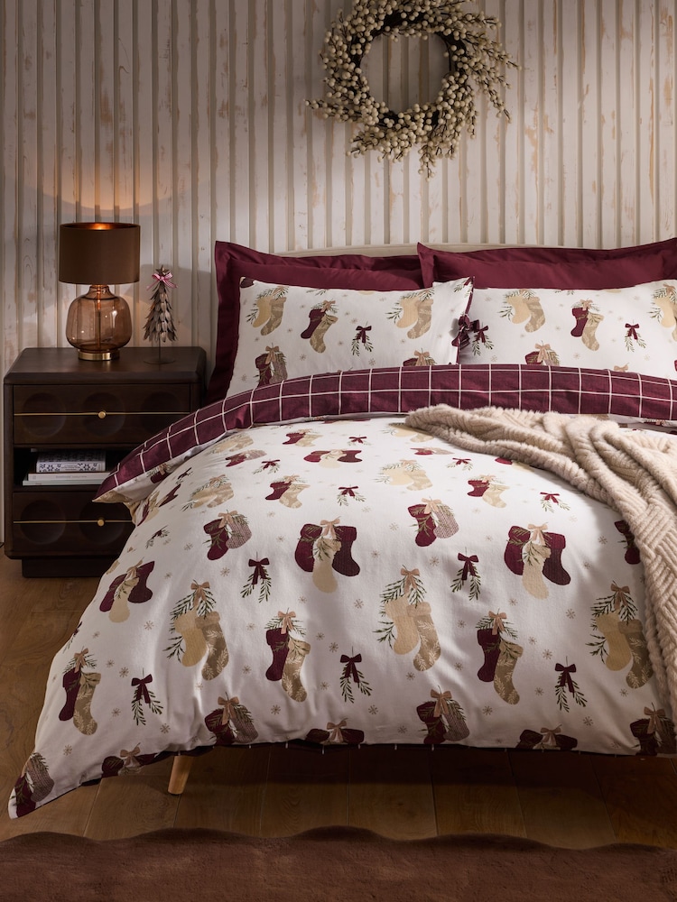 Christmas Brushed Reversible Duvet Cover and Pillowcase Set - Imagen 1 de 5 Christmas Brushed Reversible Duvet Cover and Pillowcase Set - Imagen 1 de 5
