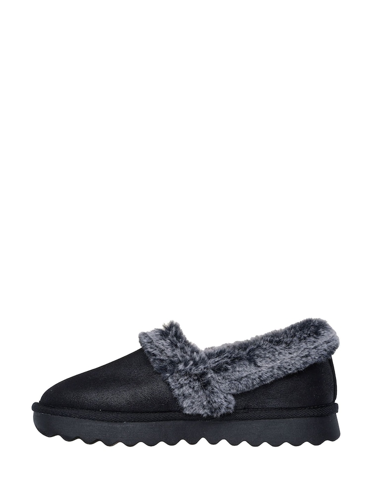 Skechers Black Cosy Up Slippers - Image 2 of 5
