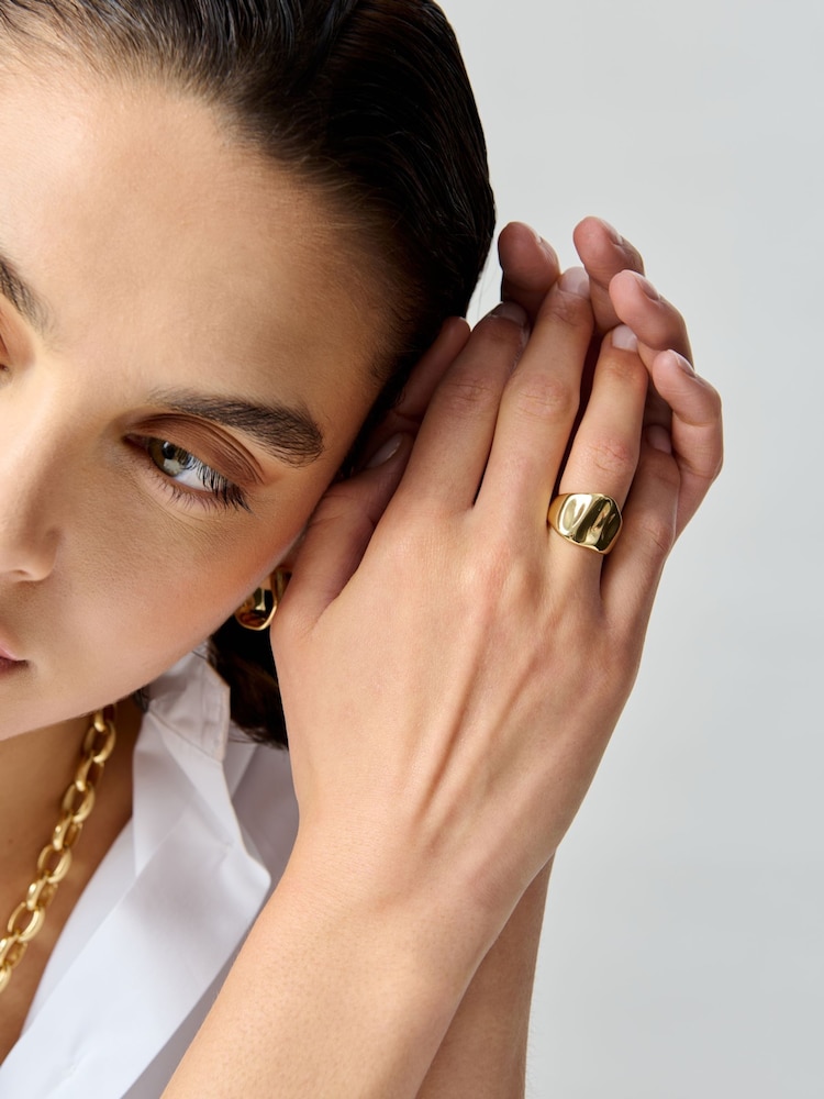 Aela 18k Gold Plated Molten Ring - Image 1 of 3