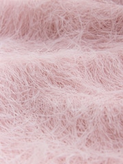 Pink Cropped Feather Look Cover-Up - Image 8 of 9