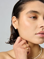 Aela 18k Gold Plated Stone Ring Set - Image 2 of 3