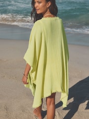 Lime Green Double Cloth 100% Cotton Cover-Up - Image 2 of 3
