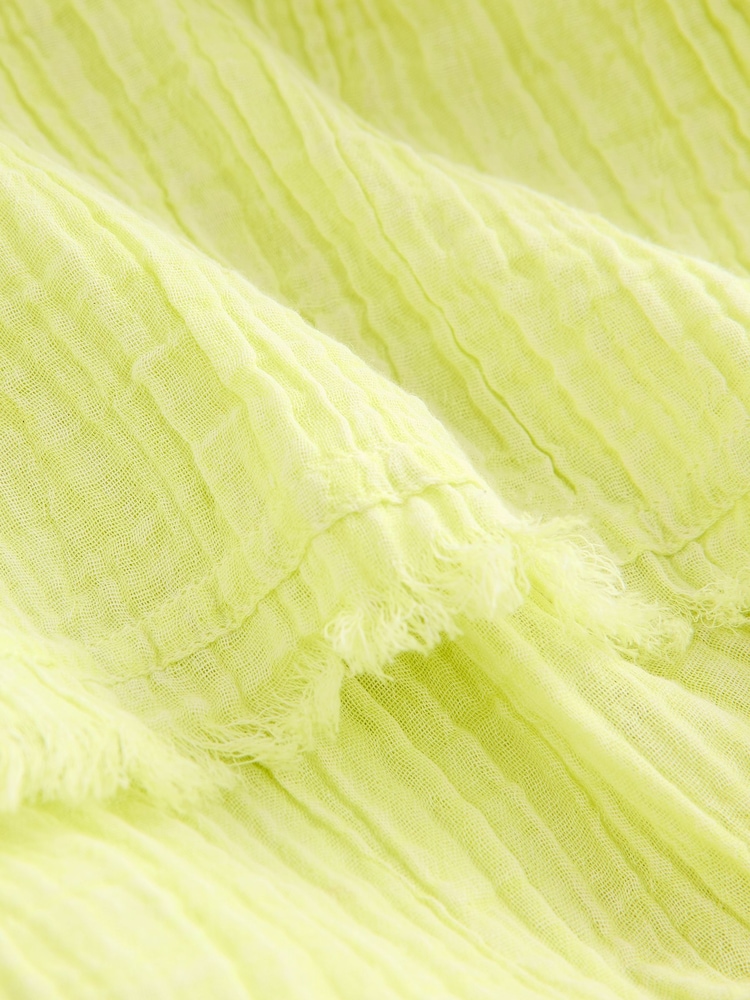 Limettengrün - Überwurf aus Doppeltuch, 100 % Baumwolle - Bild 6 von 6
