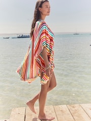 Bright Stripe Double Cloth 100% Cotton Cover-Up - Image 2 of 8