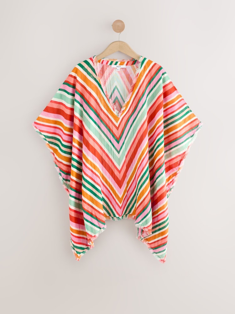 Bright Stripe Double Cloth 100% Cotton Cover-Up - Image 6 of 8