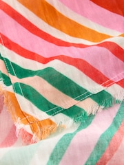 Bright Stripe Double Cloth 100% Cotton Cover-Up - Image 7 of 8