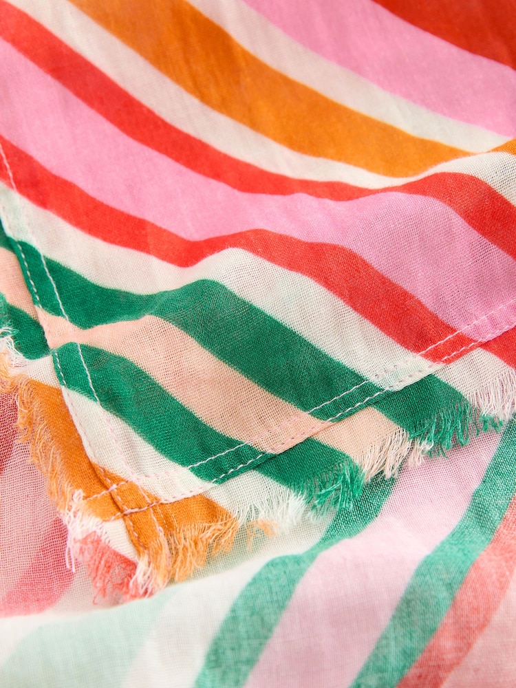 Bright Stripe Double Cloth 100% Cotton Cover-Up - Image 7 of 8