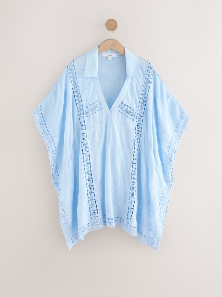 Blue Crochet Overhead Shirt - Image 1 of 3