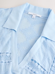 Blue Crochet Overhead Shirt - Image 2 of 3