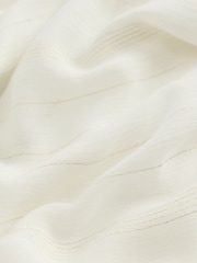 Ecru with Gold Sparkle Stripe Cold Shoulder Cover-Up - Image 7 of 7