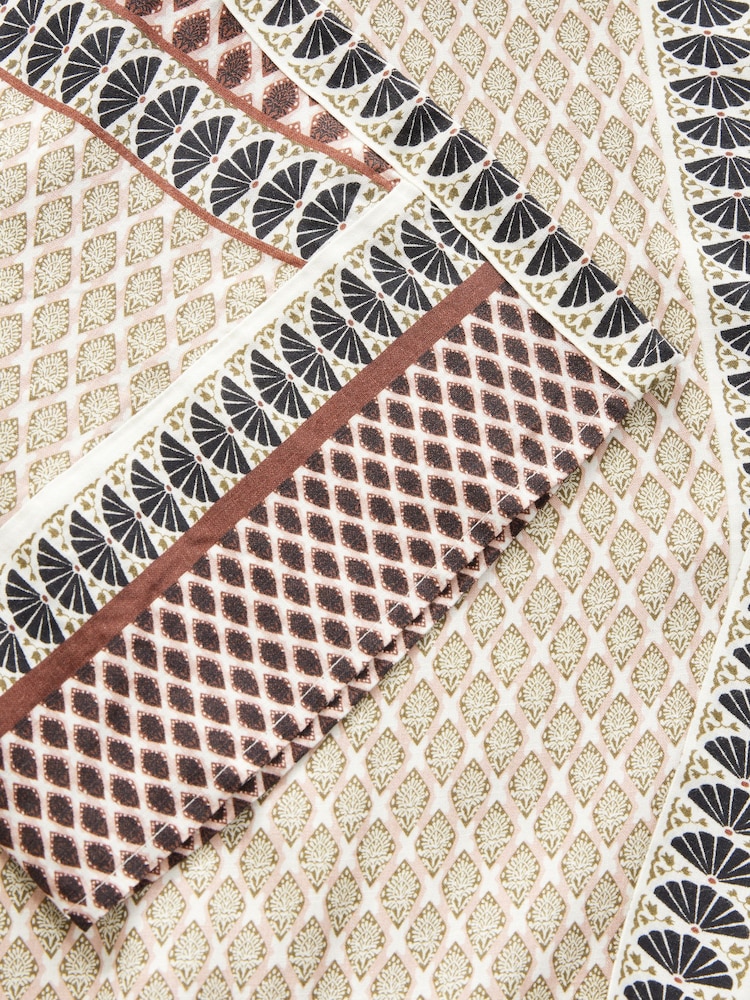 Pink Woodblock Print Longline Kimono Cover-Up - Image 9 of 9