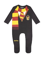 Character Grey Baby Harry Potter Gryffindor 100% Cotton Sleepsuit - Image 1 of 5