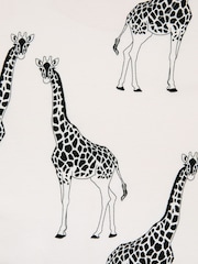 Chelsea Peers Cream Kids Cotton Giraffe Print Cuban Collar Button Up Long Pyjama Set - Image 3 of 3