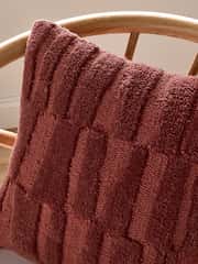 Jasper Conran London Rust Red Papercut Tufted Cushion - Image 2 of 2