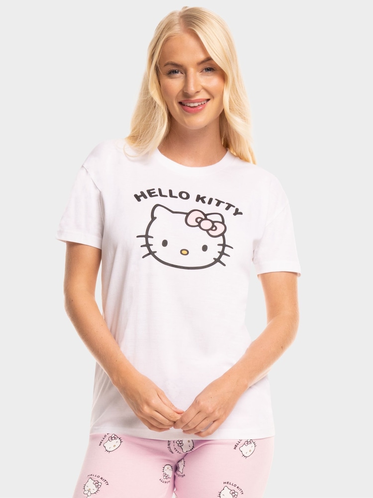 Character White Hello Kitty Short Sleeve Pyjamas - Image 4 of 8