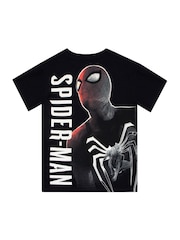 Character Black Marvel Spider-Man Gamer 100% Cotton T-Shirt - Image 2 of 10