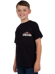 Character Black Marvel Spider-Man Gamer 100% Cotton T-Shirt - Image 7 of 10