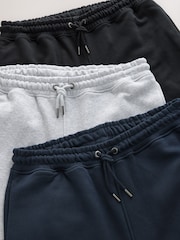 Black/Navy Blue/Grey Marl Straight Leg Jersey Joggers 3 Pack - Image 12 of 13