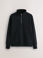 Black/Green Jersey Cotton Rich Quarter Zip Sweatshirts 2 Pack - Image 11 of 16