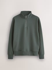 Black/Green Jersey Cotton Rich Quarter Zip Sweatshirts 2 Pack - Image 12 of 16
