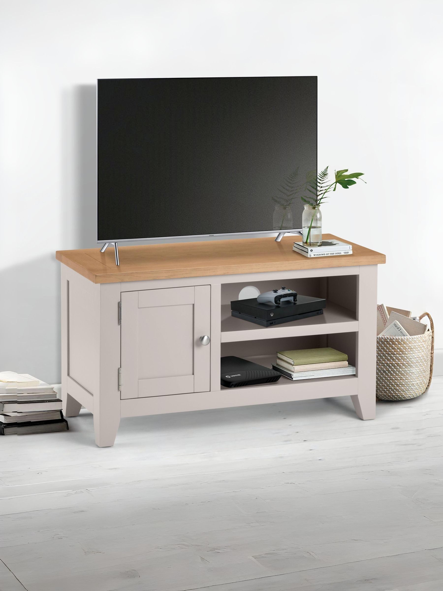 Julian Bowen Unisex Elephant Grey Euro Oak Richmond Tv Unit - Image 5