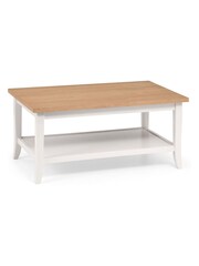 Julian Bowen Ivory Oak Davenport Coffee Table - Image 1 of 2