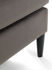 Julian Bowen Grey Velvet Hayward Ottoman - Image 5 of 6