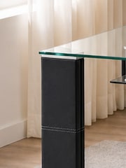 Julian Bowen Black Greenwich Glass Dining Table - Image 3 of 5