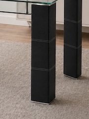 Julian Bowen Black Greenwich Glass Dining Table - Image 4 of 5