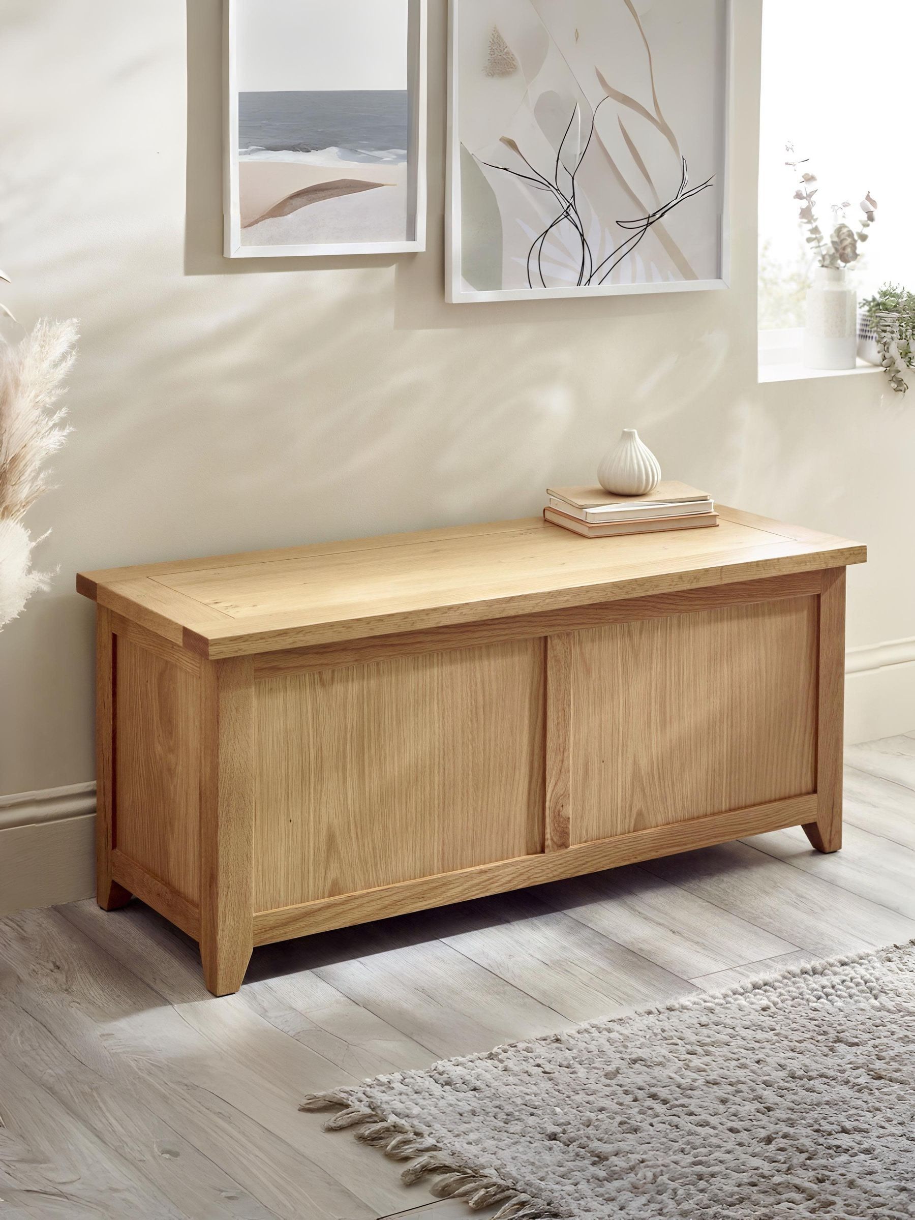 Buy Julian Bowen Oak Mallory Storage Bench from the Next UK online