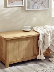 Julian Bowen Oak Mallory Storage Bench - Image 3 of 13