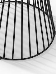 Julian Bowen Walnut Black Jersey Round Wire Lamp Table - Image 5 of 5