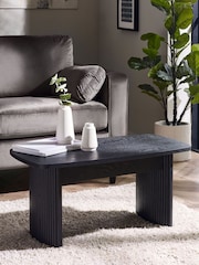 Julian Bowen Black Louis Fluted Compact Coffee Table - Image 1 of 9