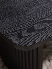 Julian Bowen Black Louis Fluted Compact Coffee Table - Image 6 of 9