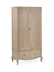 Julian Bowen Limed Oak Camille Double 1 Drawer Wardrobe - Image 2 of 6