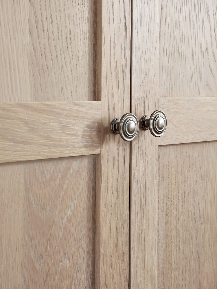 Julian Bowen Limed Oak Camille Double 1 Drawer Wardrobe - Image 6 of 6