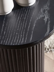 Julian Bowen Black Louis Fluted Drinks Table - Image 5 of 9