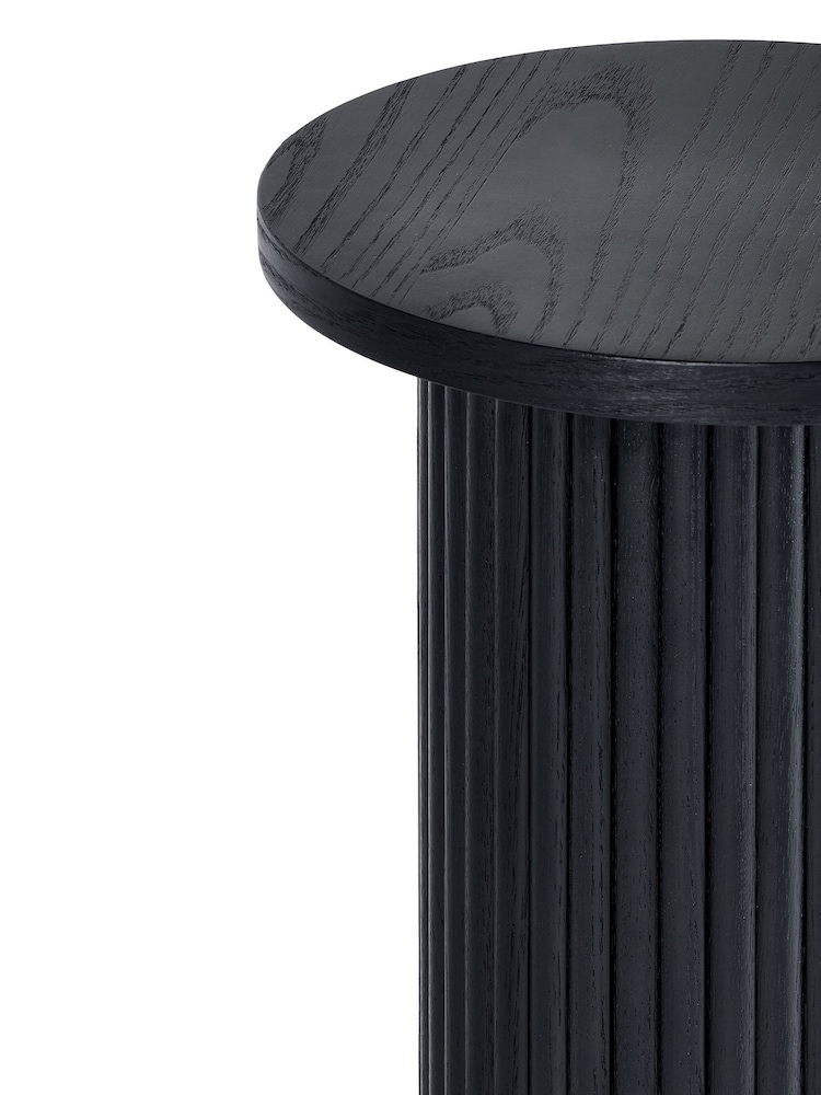 Julian Bowen Black Louis Fluted Drinks Table - Image 9 of 9