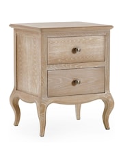 Julian Bowen Limed Oak Camille 2 Drawer Bedside - Image 2 of 5